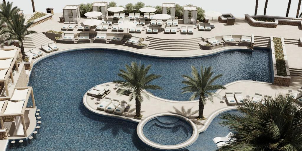 The First Collection Dubai Business Bay Hotel Exterior photo 3D rendering of the pool