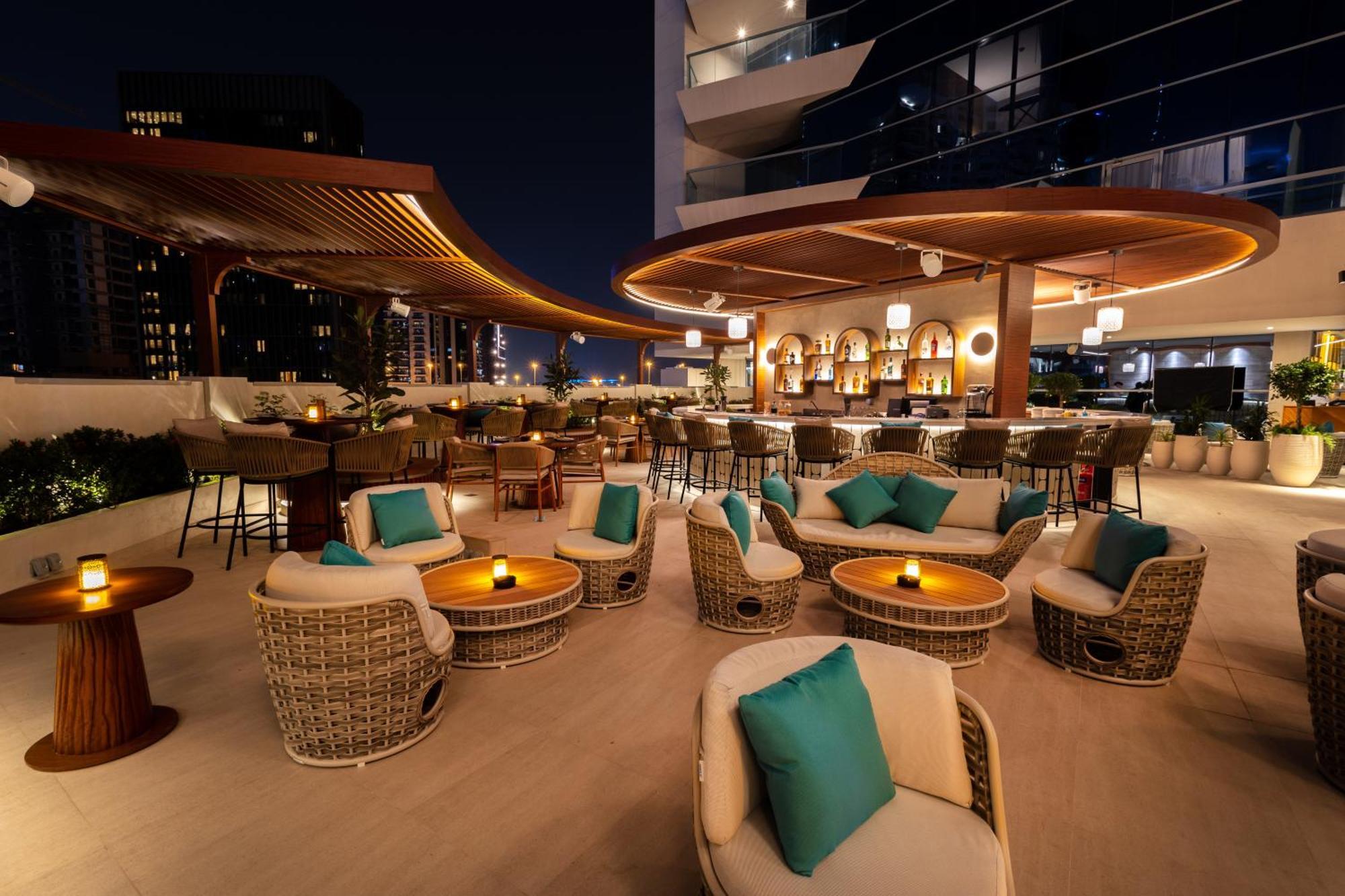 The First Collection Dubai Business Bay Hotel Exterior photo Rooftop bar