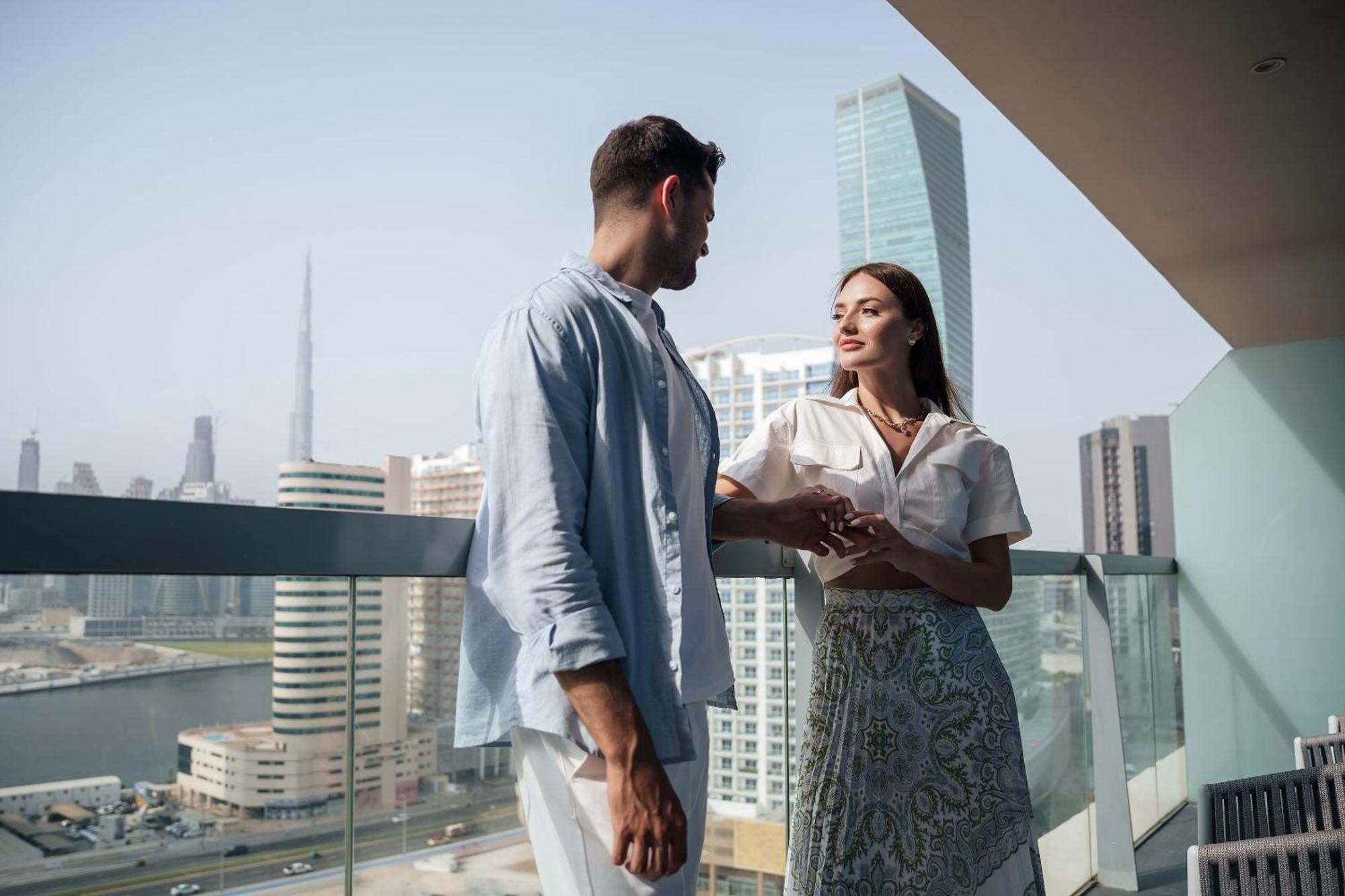 The First Collection Dubai Business Bay Hotel Exterior photo "I'm looking for a woman who can be my partner in life."